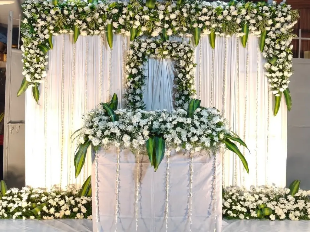White Floral Backdrop
